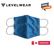 Load image into Gallery viewer, Stay Safe - High Quality Reusable Cotton Face Mask - Blue Colour - 2 pcs per pack