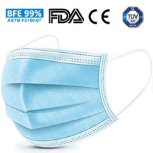 Load image into Gallery viewer, Fluid-Resistant Face Mask- 3 ply FDA, CE, ISO 13485 (Box of 50 pc)
