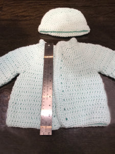 Hand Knitted Ultra Soft Pure Wool Baby Coat and Blanket