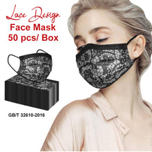 Load image into Gallery viewer, 50 PCS FASHION WOMEN LACE MASKS DISPOSABLE PROTECTION FACE MASK