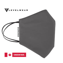 Load image into Gallery viewer, Levelwear- High Quality Reusable Cotton Face Mask - Charcoal Colour - 2 pcs per pack