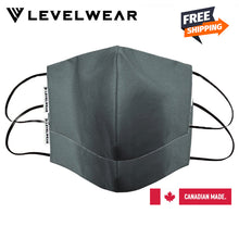 Load image into Gallery viewer, Levelwear- High Quality Reusable Cotton Face Mask - Charcoal Colour - 2 pcs per pack