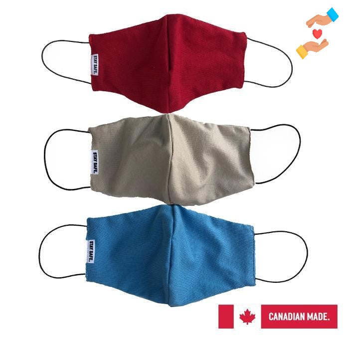 Stay Safe - High Quality Reusable Cotton Face Mask - 3 pcs per pack