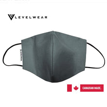 Load image into Gallery viewer, Levelwear- High Quality Reusable Cotton Face Mask - Charcoal Colour - 2 pcs per pack
