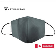 Load image into Gallery viewer, Levelwear- High Quality Reusable Cotton Face Mask - Charcoal Colour - 2 pcs per pack