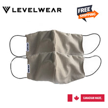 Load image into Gallery viewer, Stay Safe - High Quality Reusable Cotton Face Mask - Beige Colour - 2 pcs per pack