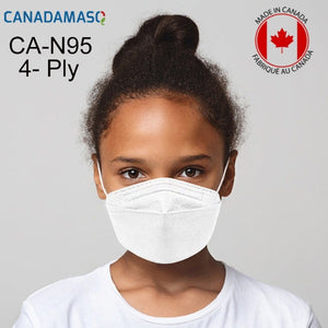 CANADAMASQ CA-N95 4 Ply Flat-Fold Respirator - (10 PCS) Made in Canada -White