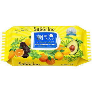 BCL Saborino Morning Face Mask - Fruit & Herb 32 Sheets - Saborino - 早安面膜32片(滋潤型) 牛油果