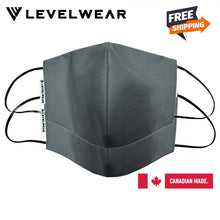 Load image into Gallery viewer, Levelwear- High Quality Reusable Cotton Face Mask - Charcoal Colour - 2 pcs per pack
